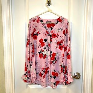 Ladies Floral Blouse Sz XL